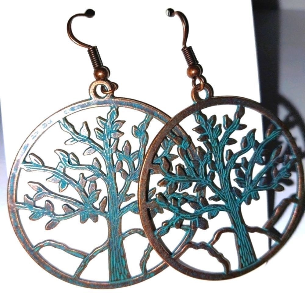 Antique Family Tree Vntage Tree Earrings
